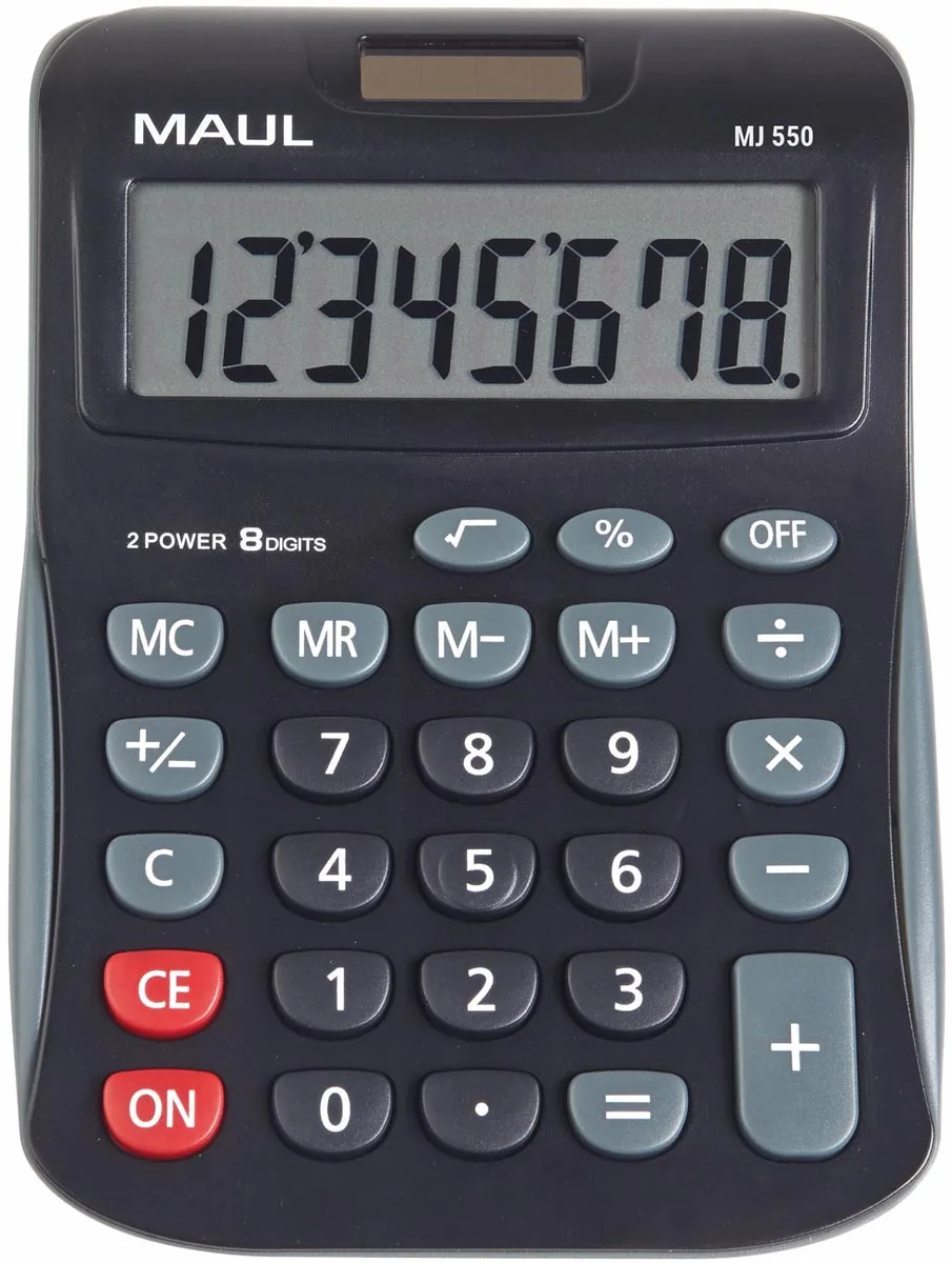 MAUL bureaurekenmachine MJ 550, junior, zwart — bureaurekenmachines zonder telrol