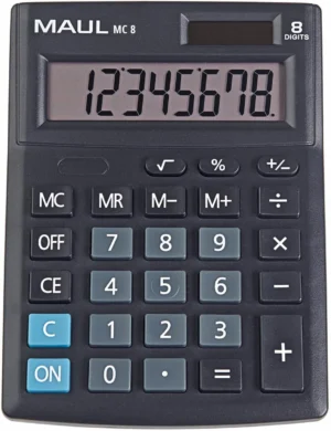 MAUL bureaurekenmachine MC 8, zwart — bureaurekenmachines zonder telrol