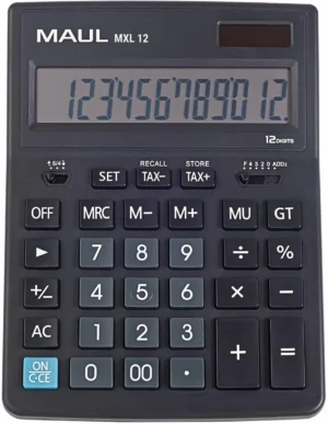 MAUL bureaurekenmachine MXL 12, zwart — bureaurekenmachines zonder telrol