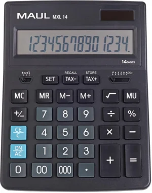MAUL bureaurekenmachine MXL 14, zwart — bureaurekenmachines zonder telrol