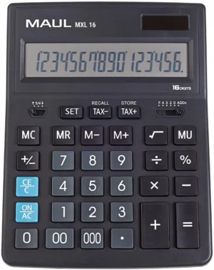 MAUL bureaurekenmachine MXL 16, zwart — bureaurekenmachines zonder telrol