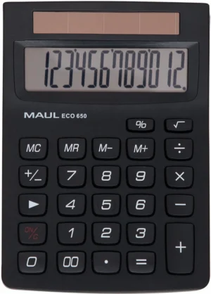 MAUL bureaurekenmachine ECO 650, zwart — bureaurekenmachines zonder telrol