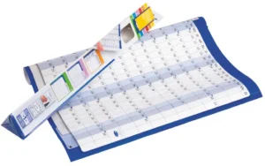 Legamaster jaarplanner 2027, ft 60 x 90 cm, gelamineerd karton, opgerold, met 3 extra kolommen — planbord 2027