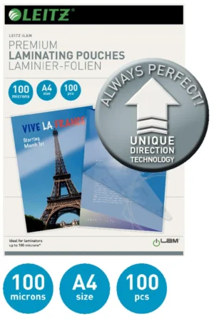 Leitz UDT lamineerhoes ft A4, 200 micron (2 x 100 micron), pak van 100 stuks — detail 2