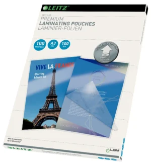 Leitz UDT lamineerhoes ft A3, 200 micron (2 x 100 micron), pak van 100 stuks — toebehoren voor lamineermachines