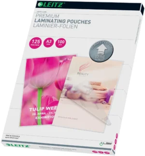 Leitz Ilam lamineerhoes ft A3, 250 micron (2 x 125 micron), pak van 100 stuks — toebehoren voor lamineermachines