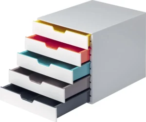 Durable Ladeblok Varicolor, 5 laden, wit meubel — detail 2