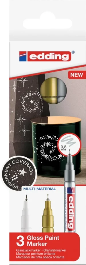 Edding lakmarker 780/3, metallic geassorteerde kleuren — paint markers