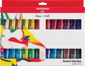 Amsterdam acrylverf tube van 20 ml, etui van 24 stuks