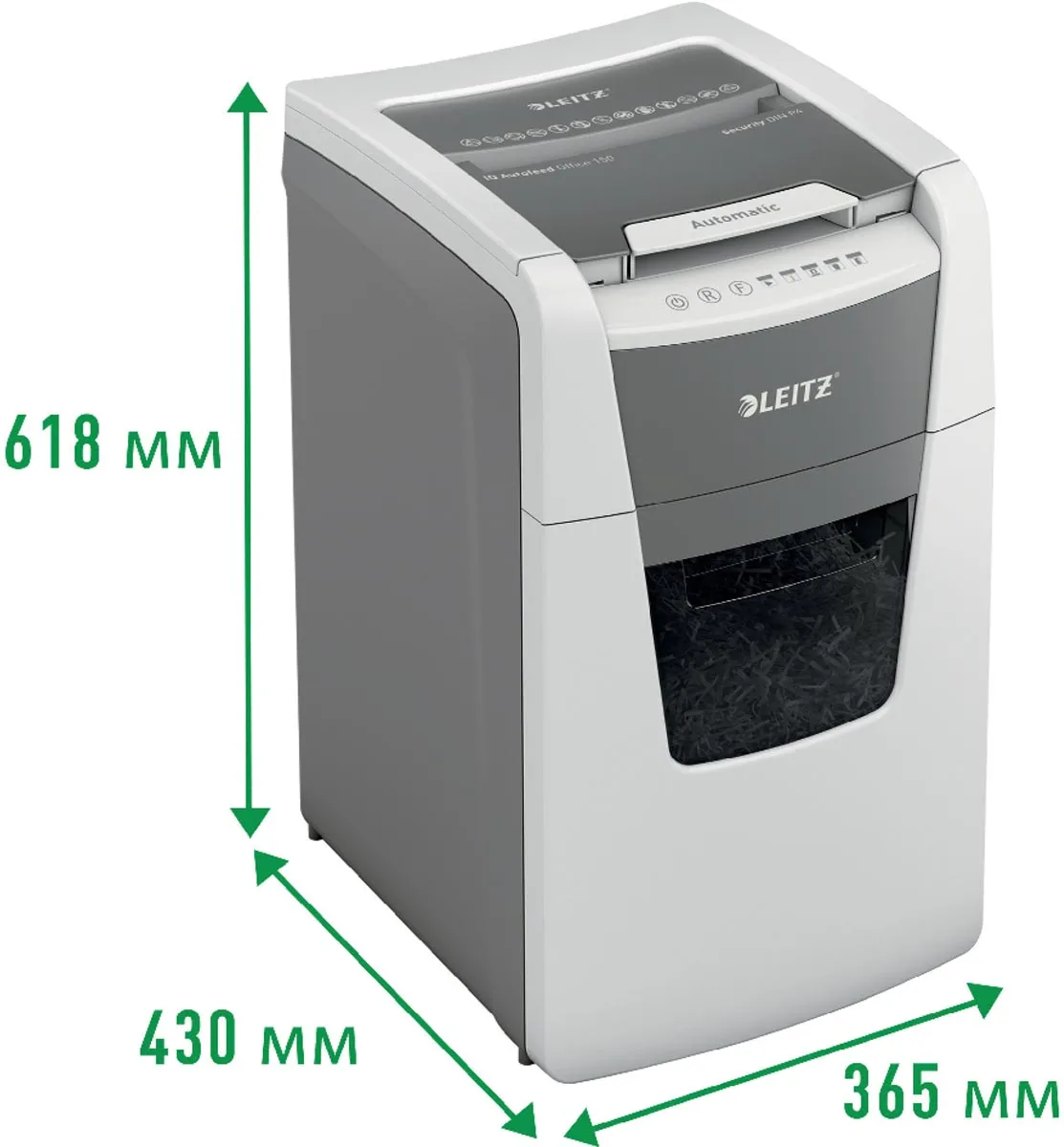 Leitz IQ Autofeed small office 150 papiervernietiger P4 — detail 2