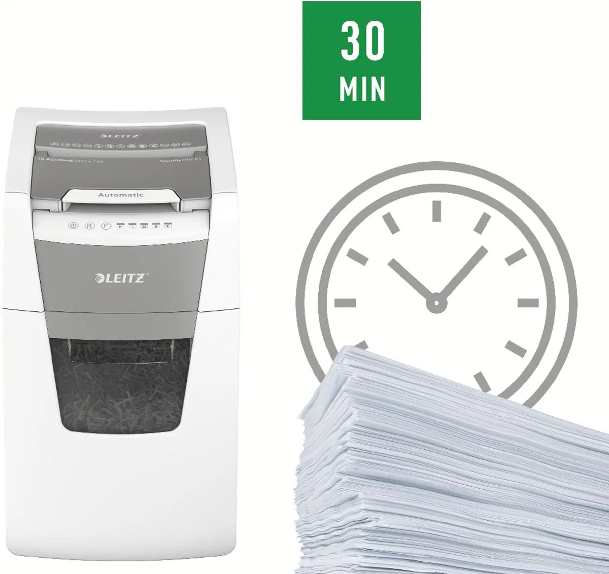 Leitz IQ Autofeed small office 150 papiervernietiger P4 — detail 3