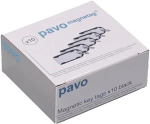 Pavo Magnettag sleutelhanger, pak van 10 stuks, zwart — detail 2
