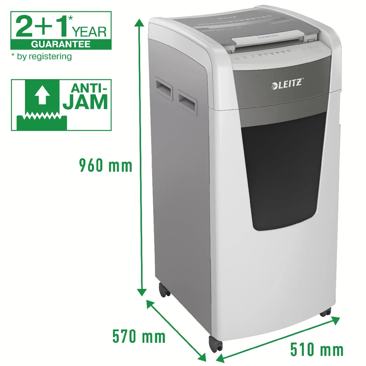 Leitz IQ Autofeed office pro 600 papiervernietiger P5 — detail 3