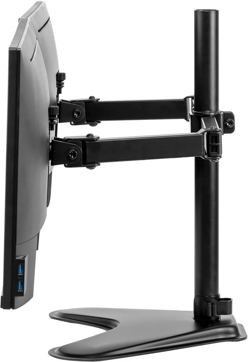 Fellowes Seasa monitorarm, vrijstaand, voor 2 schermen, horizontaal — detail 3