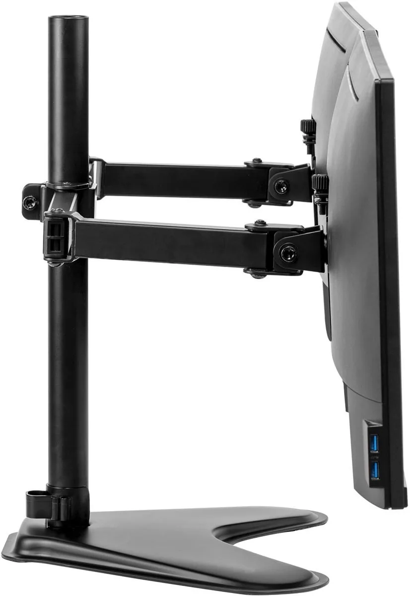Fellowes Seasa monitorarm, vrijstaand, voor 2 schermen, horizontaal — detail 4