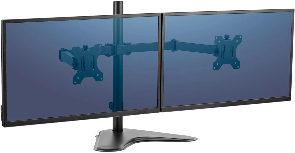 Fellowes Seasa monitorarm, vrijstaand, voor 2 schermen, horizontaal — detail 5