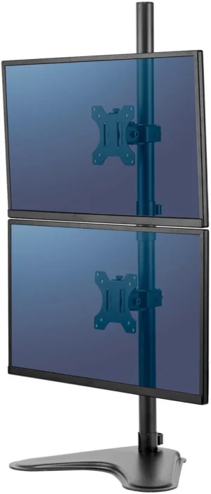 Fellowes Seasa monitorarm, vrijstaand, voor 2 schermen, verticaal — monitor- en telefoonarmen
