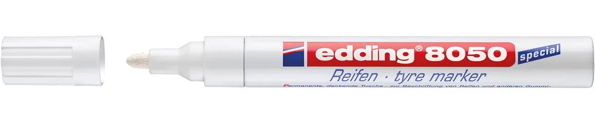 Edding bandenmarker e-8050, wit — detail 2