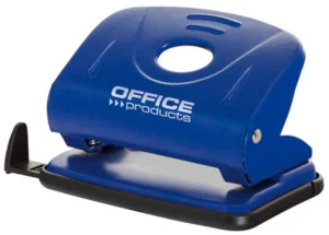 OFFICE products perforator, 25 blad, in metaal, blauw — 2-gaats perforators