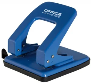 OFFICE products perforator, 40 blad, in metaal, blauw — 2-gaats perforators