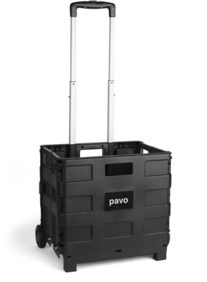 Opvouwbare steekwagen met krat, ft 38 x 36 x 31 cm, maximum 20 kg — opbergdoos