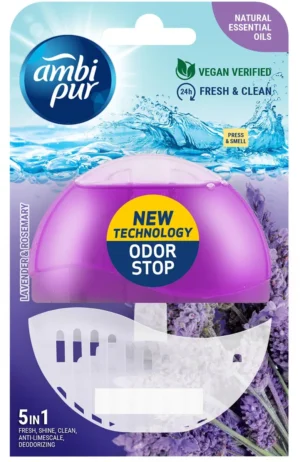 Ambi Pur toiletblokje 5 in 1, lavendel en rozemarijn — reinigingsproduct