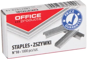 Doosje OFFICE products nietjes nr. 10, verzinkt, 1000 stuks