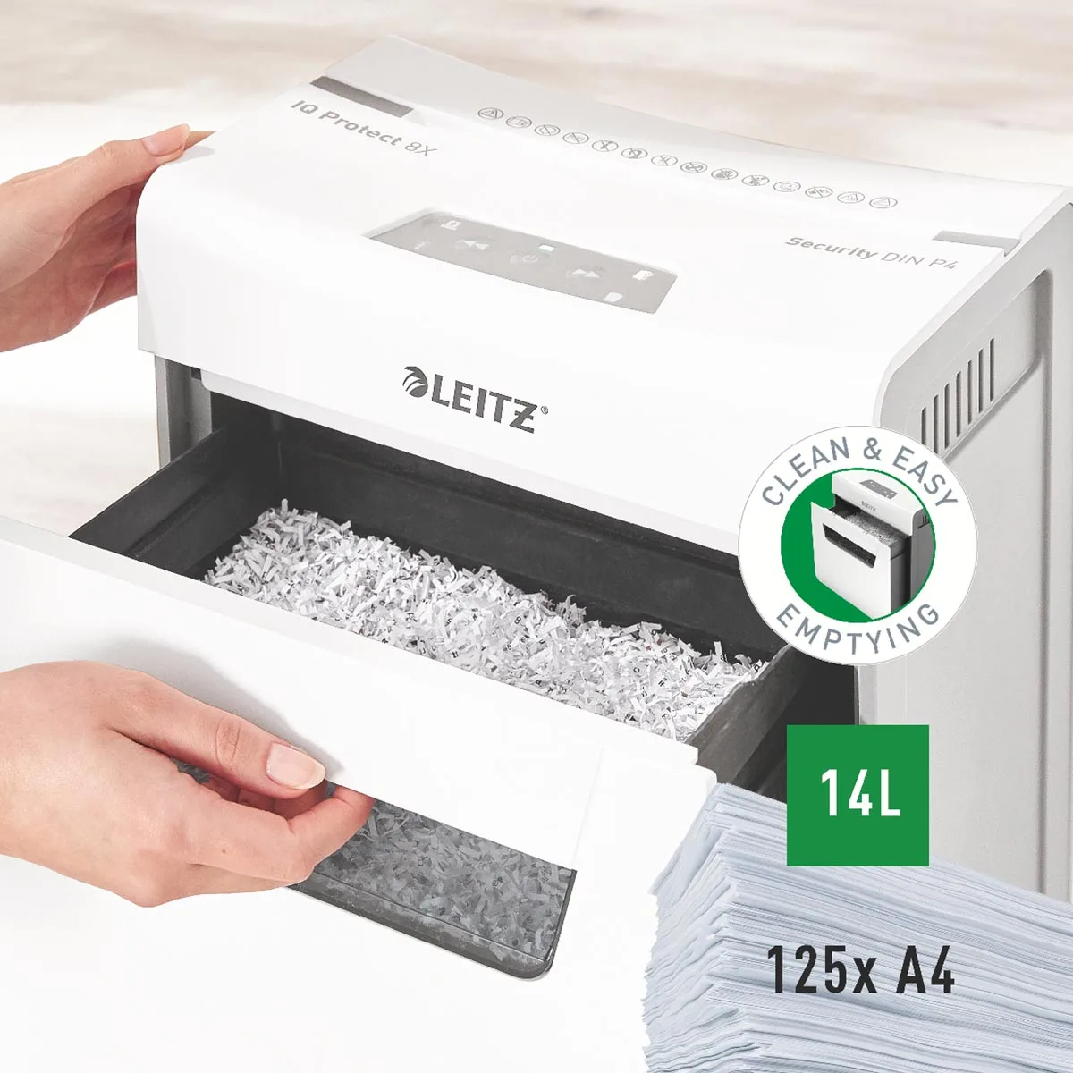 Leitz IQ Protect Premium papiervernietiger 8X — detail 8