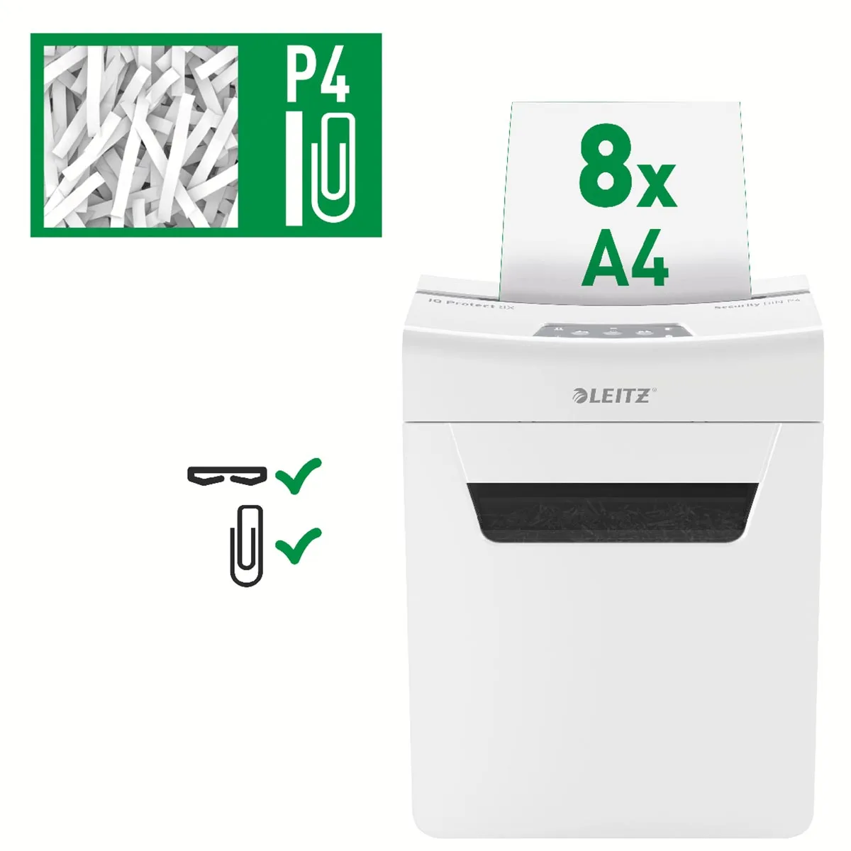 Leitz IQ Protect Premium papiervernietiger 8X — detail 7