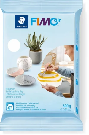 Staedtler Boetseerklei Fimo Air wit, pak van 500 g — zelfhardende boetseerpasta