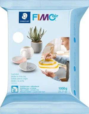 Staedtler Boetseerklei Fimo Air wit, pak van 1 kg — zelfhardende boetseerpasta