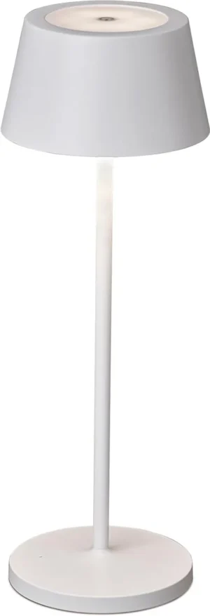 MAUL tafellamp Nina, LED, dimbaar, op voet, wit — staande lampen