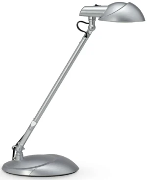 MAULstorm bureaulamp, LED, op voet, zilver — led lampen