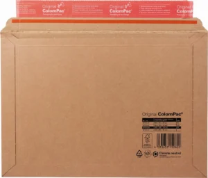 Verzendenvelop met balg, plakstrip aan lange zijde, ft 50 x 250 x 360 mm, bruin — detail 2