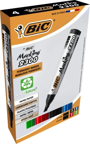 Bic permanent marker Marking 2300 ECOlutions, doos van 4 stuks, assorti — permanent markers