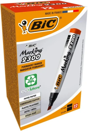Bic permanent marker Marking 2300 ECOlutions, rood, doos van 12 stuks — permanent markers