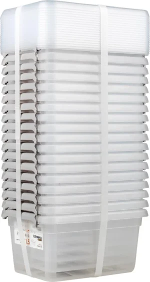 DONAU Home opbergdoos, 1,5 liter, transparant — detail 2