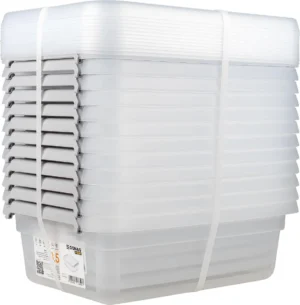 DONAU Home opbergdoos, 8,5 liter, transparant — detail 2