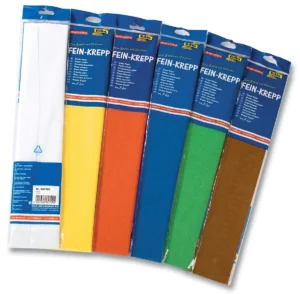 Folia crêpepapier, ft 250 x 50 cm, 32 gram, wit — hobbypapier en -karton