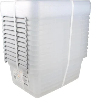 DONAU Home opbergdoos, 12,5 liter, transparant — detail 2
