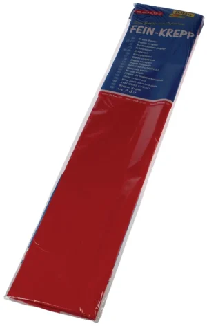 Folia crêpepapier, ft 250 x 50 cm, 32 gram, rood — hobbypapier en -karton
