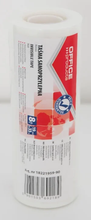 OFFICE products plakband, 19 mm x 33 m, mat, pak van 8 stuk — transparante plakband