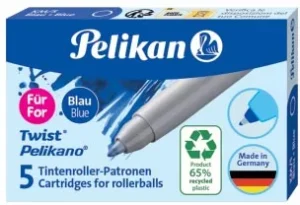 PELIKAN VULLING VOOR PELIKANO/TWIST, BLAUW, DOOS MET 5 STUKS — vullingen voor rollers