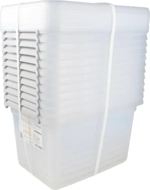 DONAU Home opbergdoos, 15 liter, transparant — detail 2