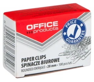 Doos met 100 gegalvaniseerde papierklemmen van 28 mm van OFFICE products