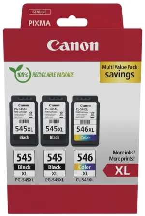 Canon inktcartridge 2 x PG-545XL + 1 x CL-546XL, 300 - 400 pagina's, OEM 8286B013, 4 kleuren