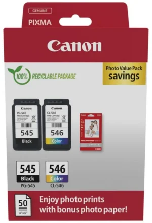 Canon inktcartridge PG-545/CL-546, 180 pagina's, OEM 8287B008, 4 kleuren