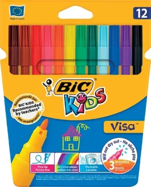 Bic Kids viltstift Visacolor, blister van 12 stuks