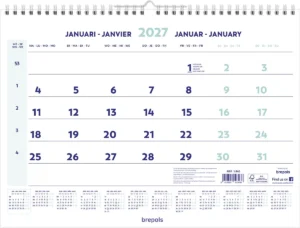 Brepols maandkalender, 2027 — mementokalender 2027