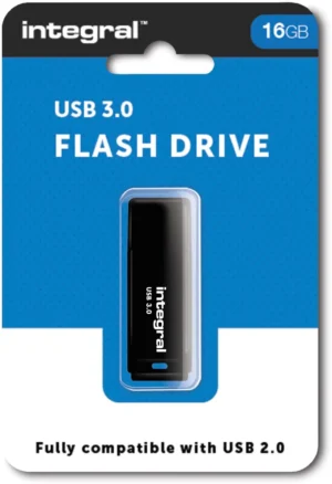 Integral Black USB stick 3.0, 16 GB, zwart — detail 2
